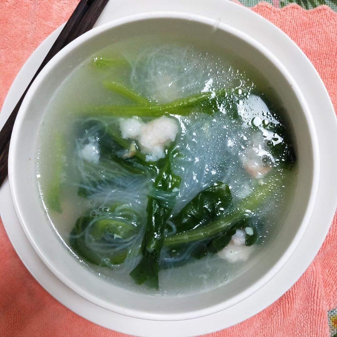 纯虾肉零添加虾丸炖白菜虾滑做法