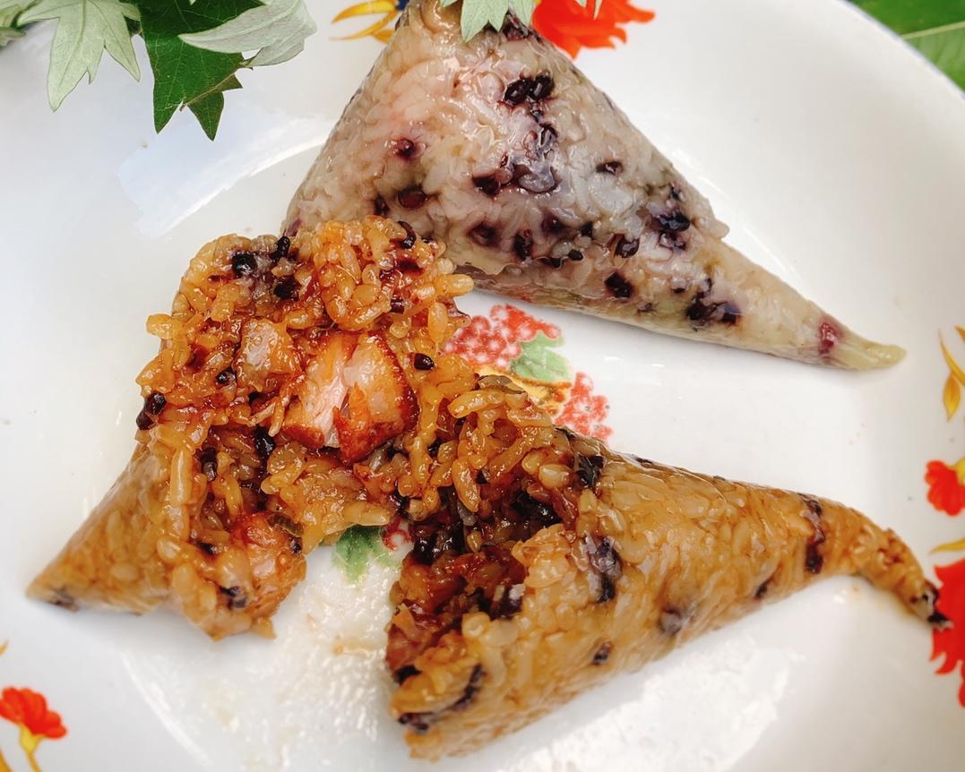 鲜肉粽➕红豆蜜枣粽（堪比五芳斋的大肉粽）