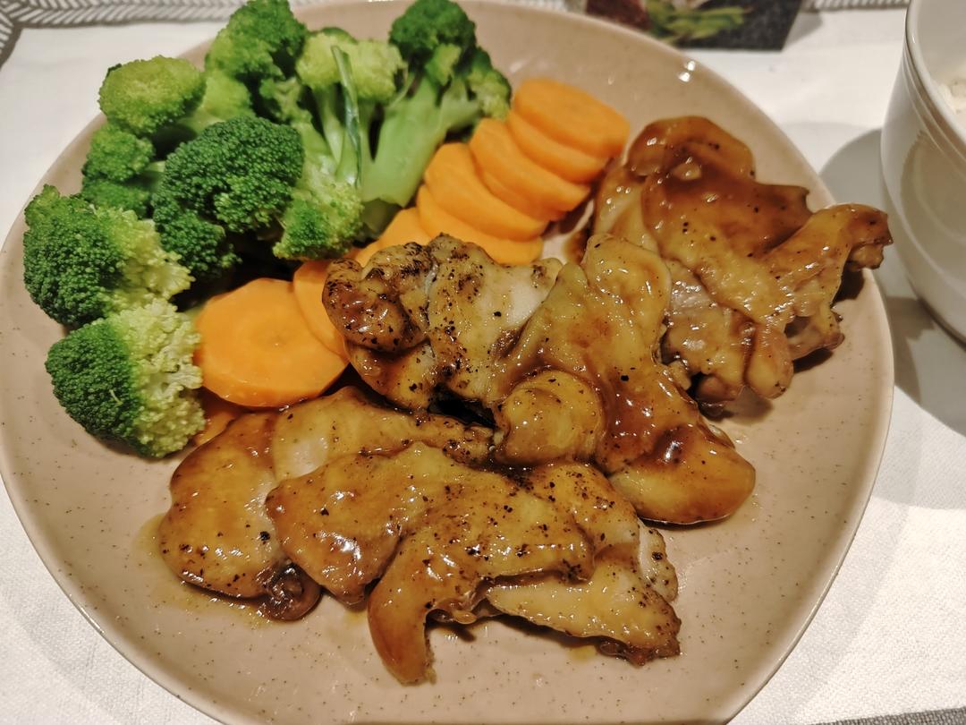 不放一滴油的照烧鸡腿饭