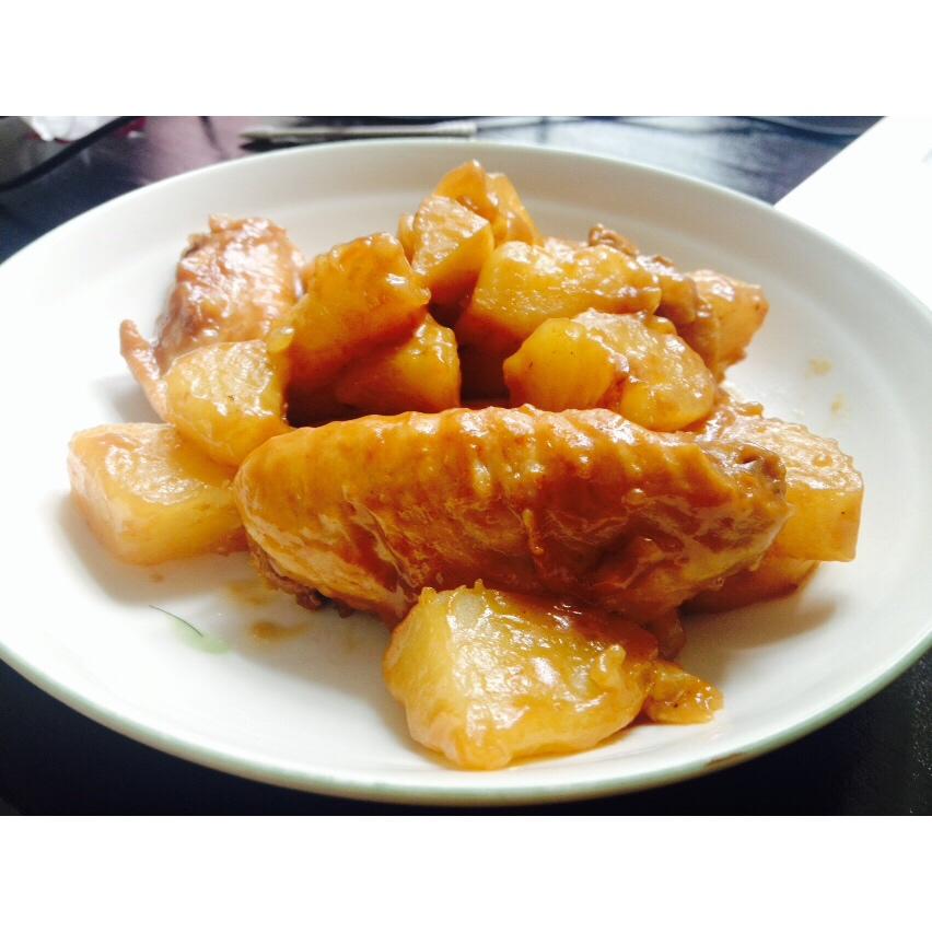 土豆炖鸡翅（快手零失败）