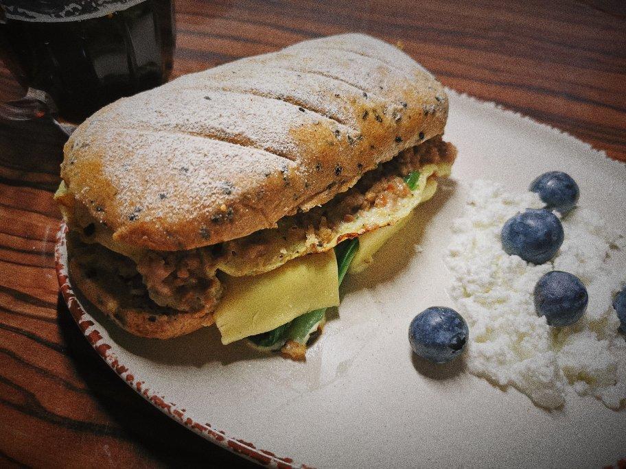 Relaxing Bake|100%全麦黑芝麻帕尼尼胚（低糖低油）