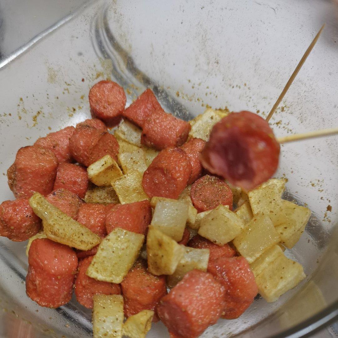 香辣过瘾❗️超好吃孜然火腿土豆丁，吃一口就沦陷❗️