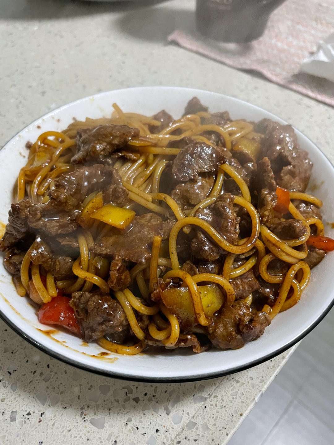 味道不输西餐厅的黑椒牛柳意面