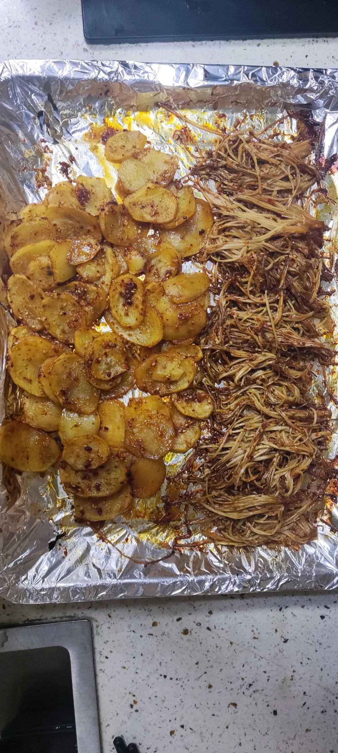 ㊙️制酱料❗️巨好吃烤金针菇！