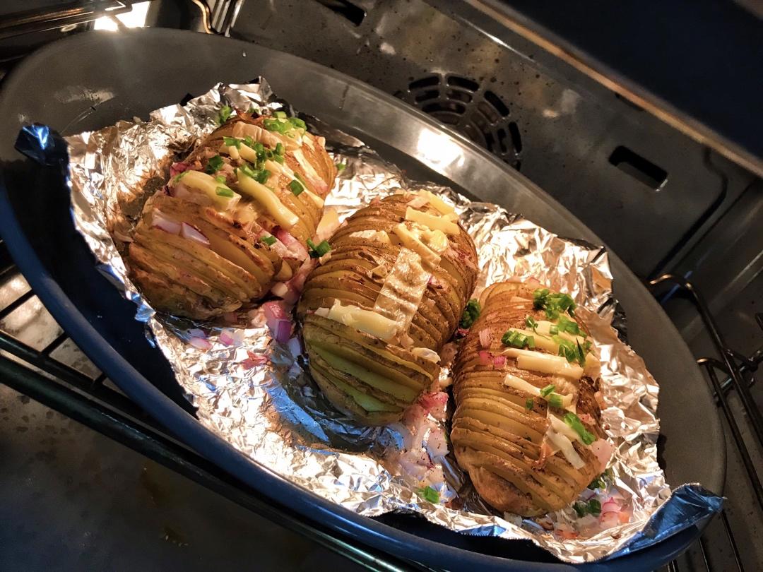 【12月北鼎烤箱食谱】风琴培根烤土豆