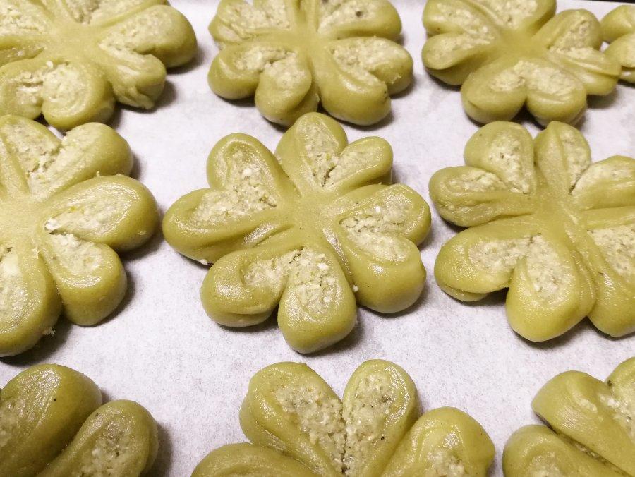 幸运四叶草抹茶椰蓉酥【北鼎烤箱食谱】