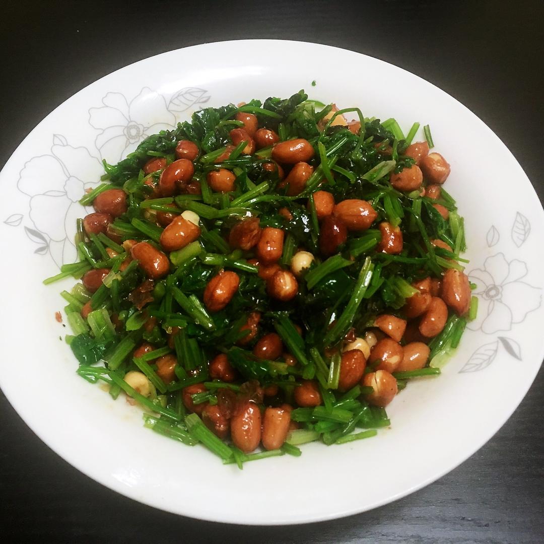 香菜凉拌花生米