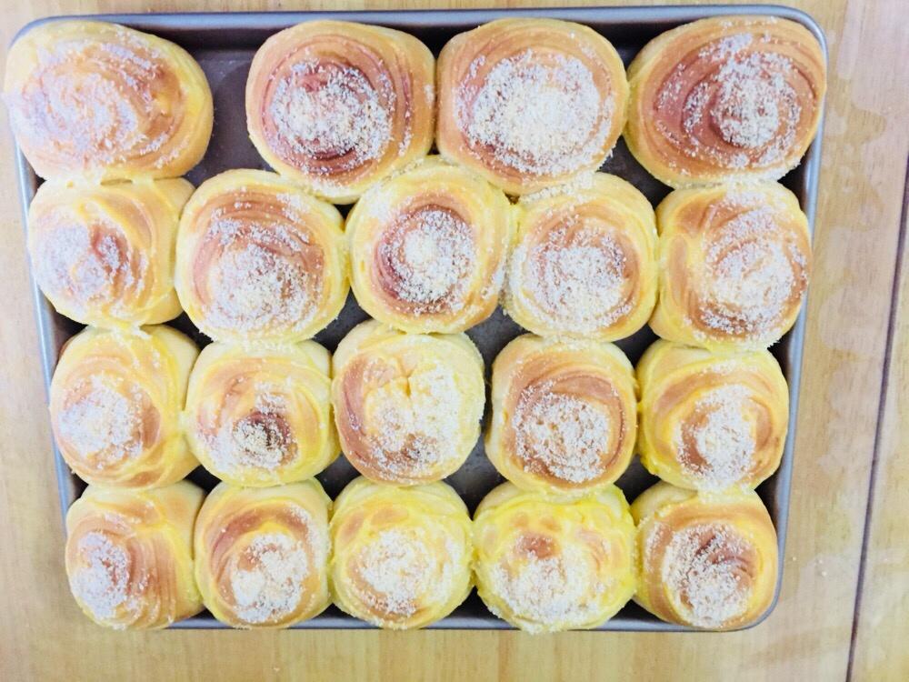 卡仕达酱小面包（一次性发酵）