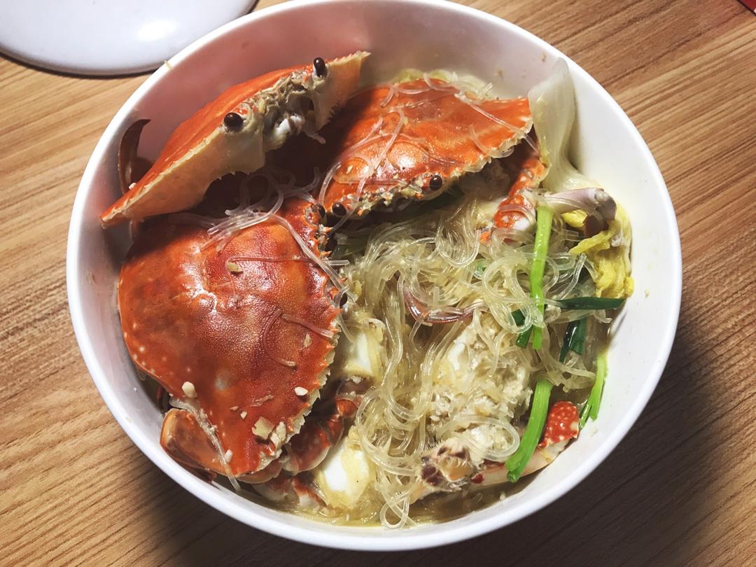 白蟹粉丝煲
