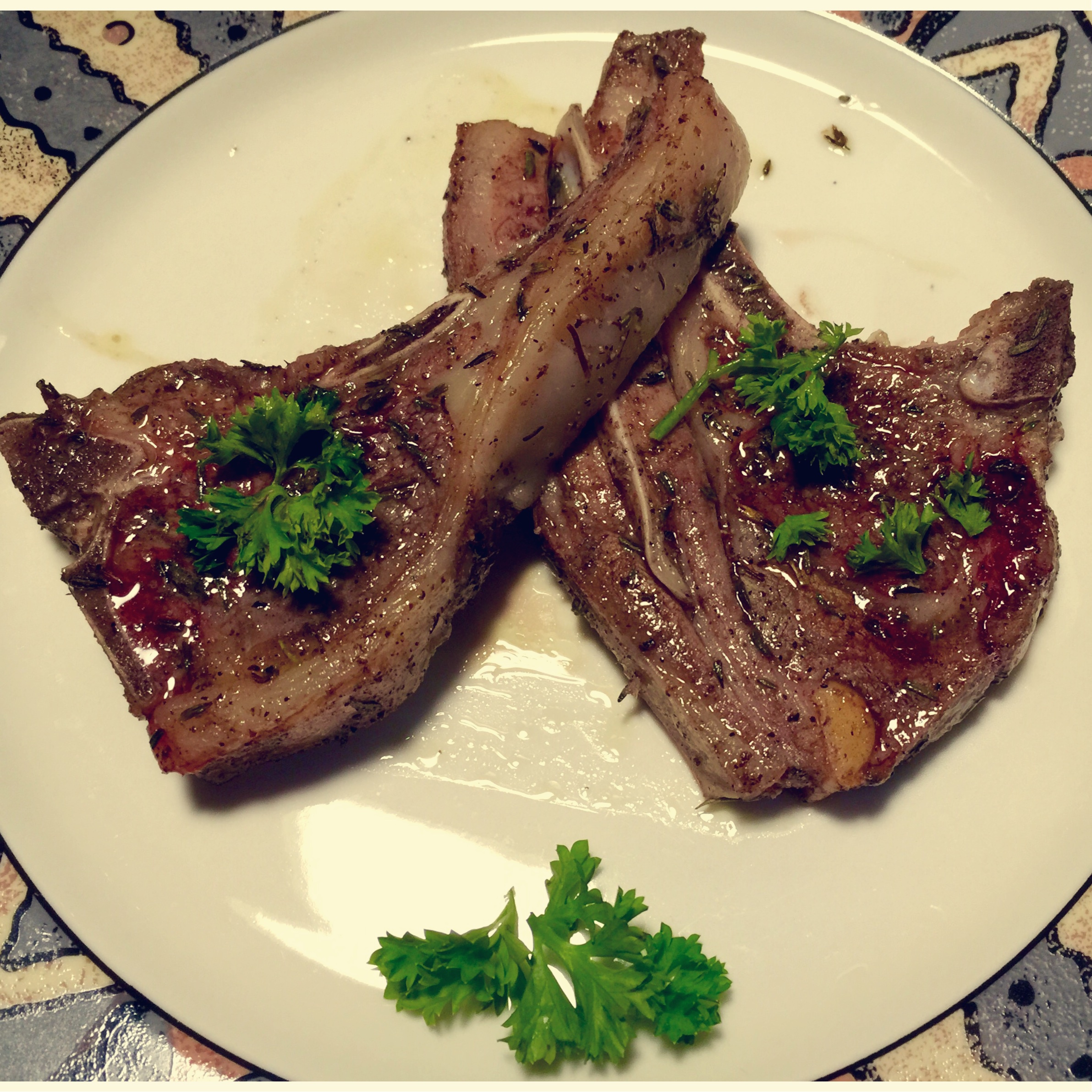 香煎小羊排