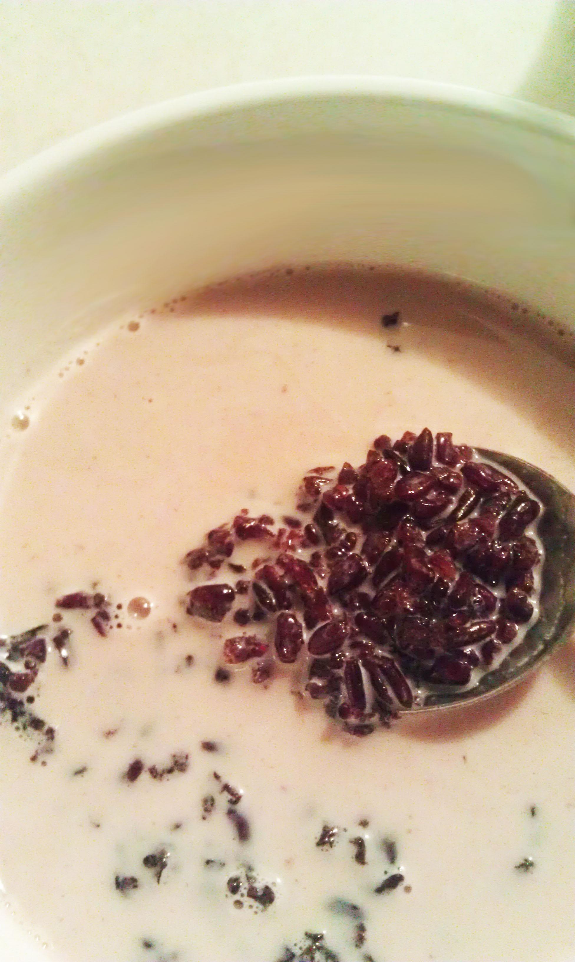 黑糯米枫糖牛奶粥的做法