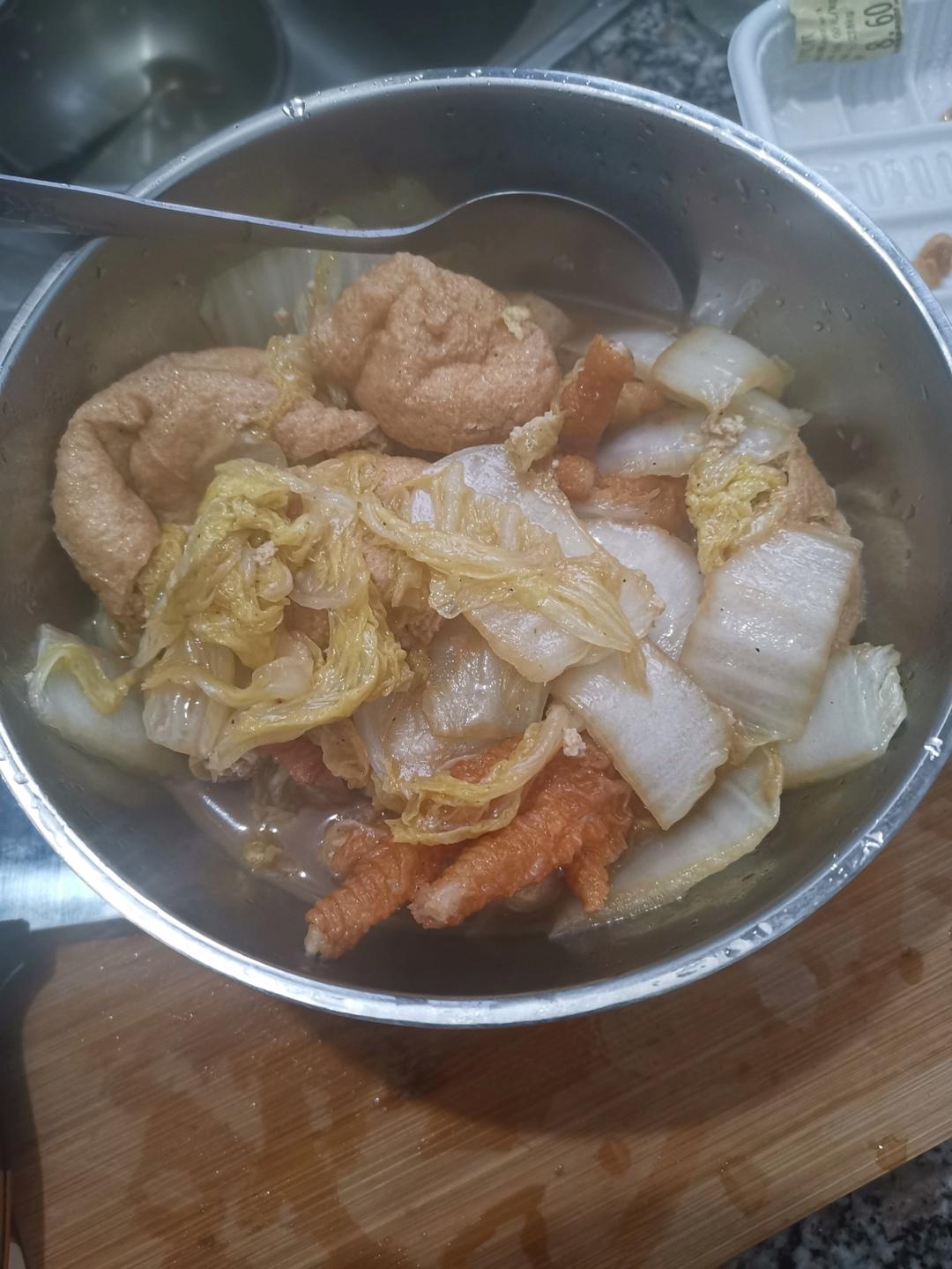 好吃到连汤汁都不剩的白菜焖豆泡，给肉都不换