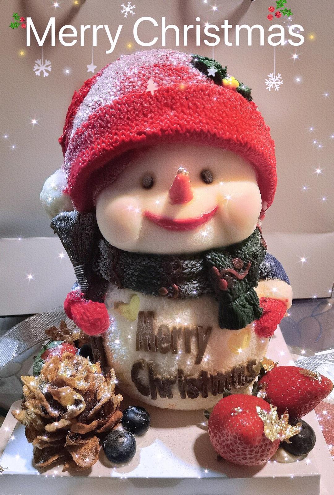 立体蛋糕立体慕斯冰激凌蛋糕圣诞雪人