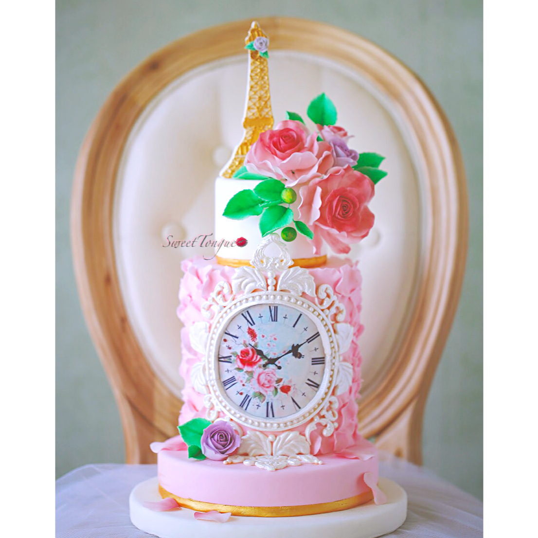 英伦古典玫瑰翻糖蛋糕