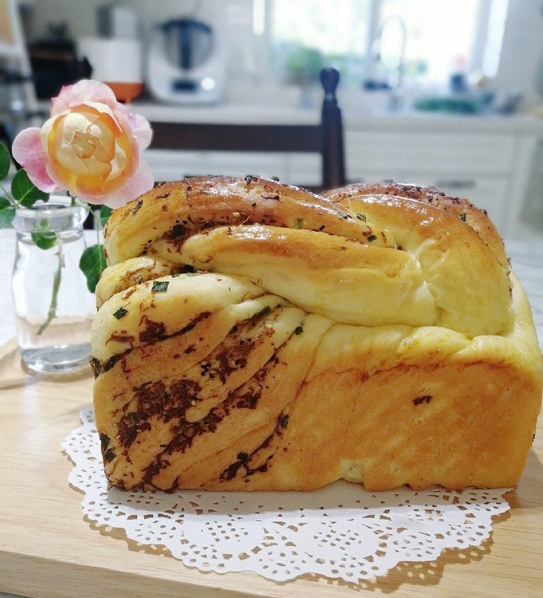 香葱肉松手撕吐司