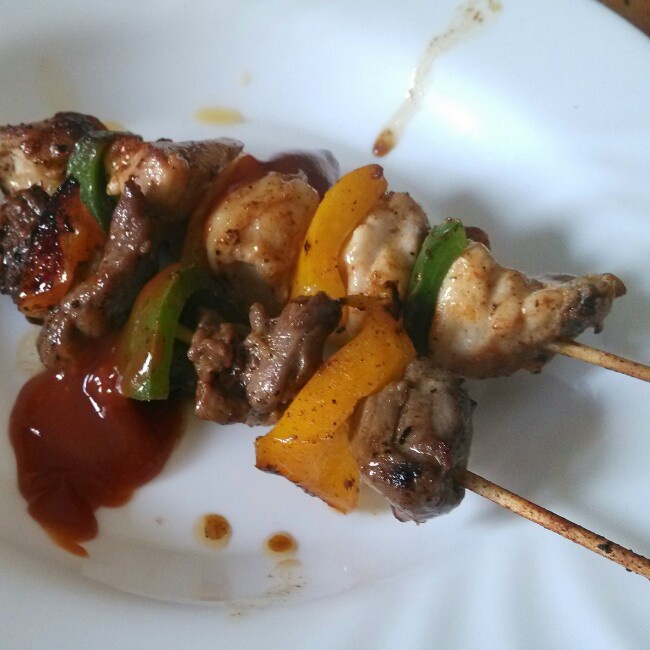 多彩牛肉串