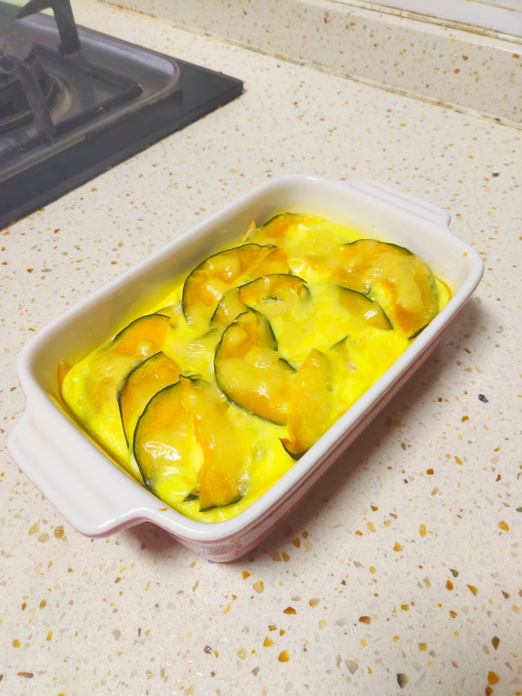 奶香芝士焗南瓜，11M＋辅食，喝奶吃蛋好方法的做法