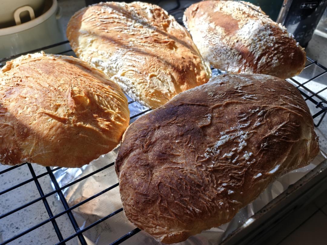 家庭版 免蒸汽恰巴塔拖鞋面包