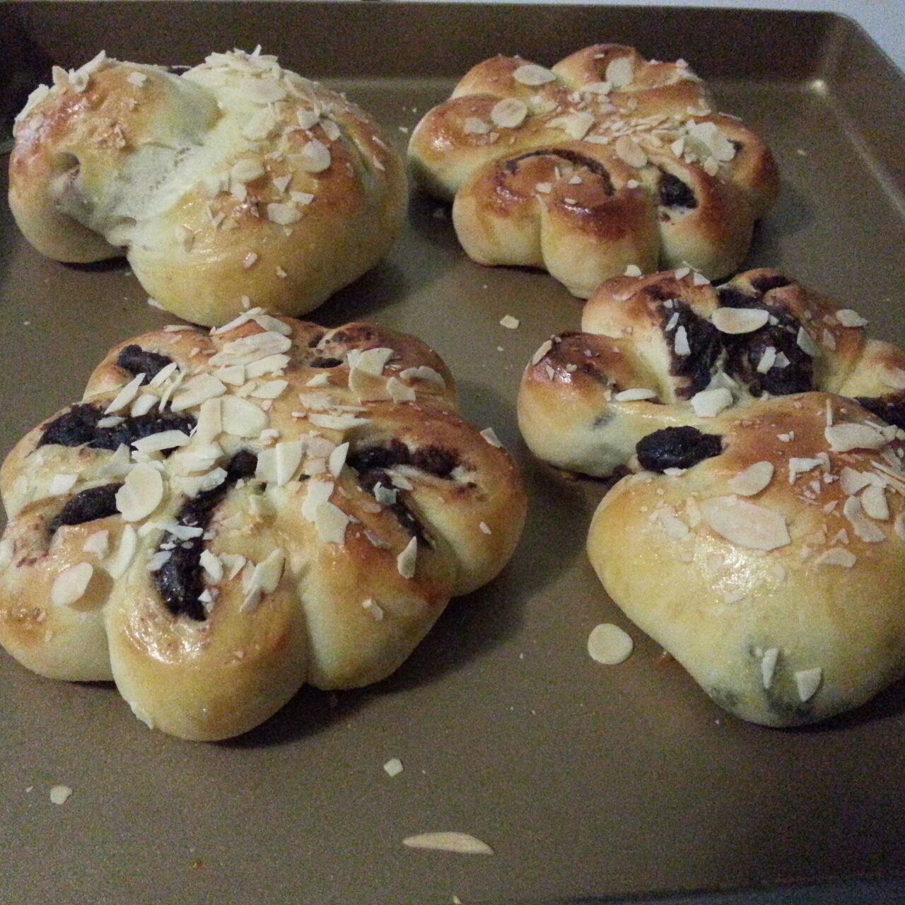 紫薯四叶草面包（汤种法）