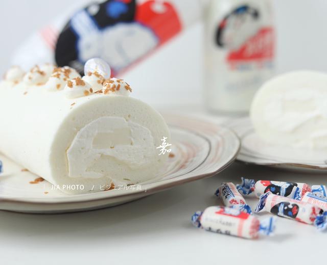 大白兔奶冻蛋糕卷 蛋白卷的做法