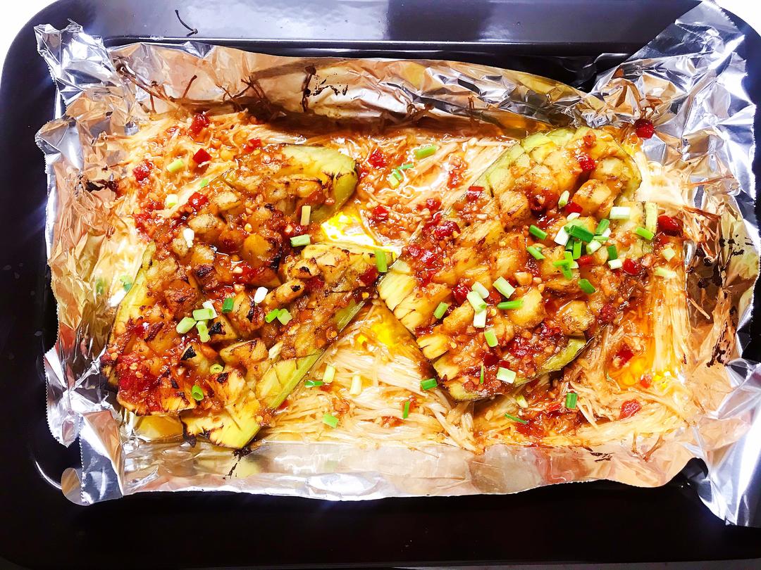 烤茄子🍆烤金针菇 by wqy的做法