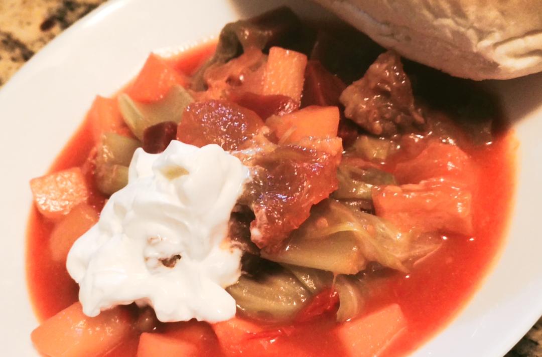 熊熊白白-牛筋红菜汤的做法