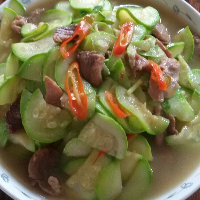 西葫芦炒肉片