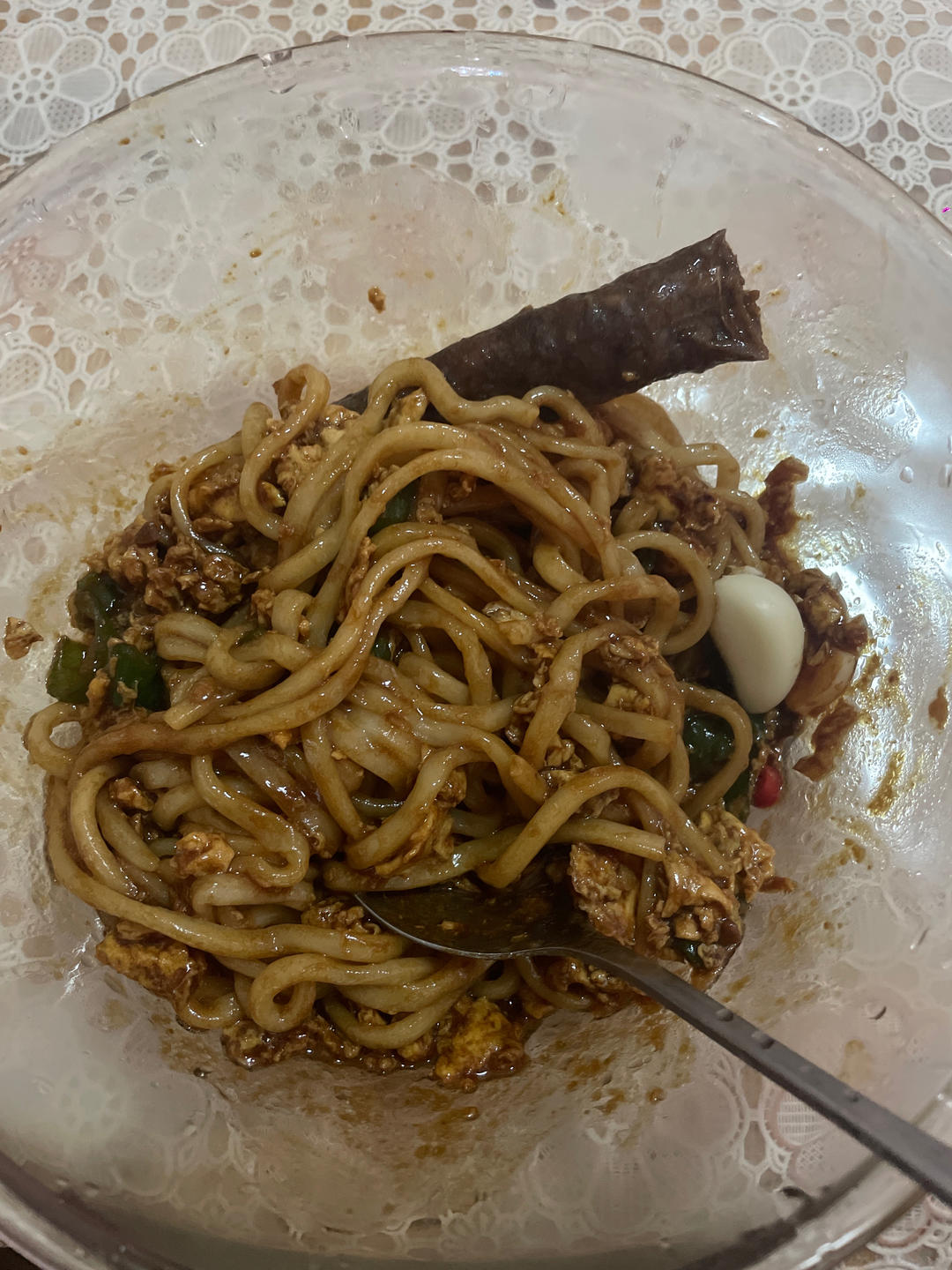 超简单鸡蛋酱拌面