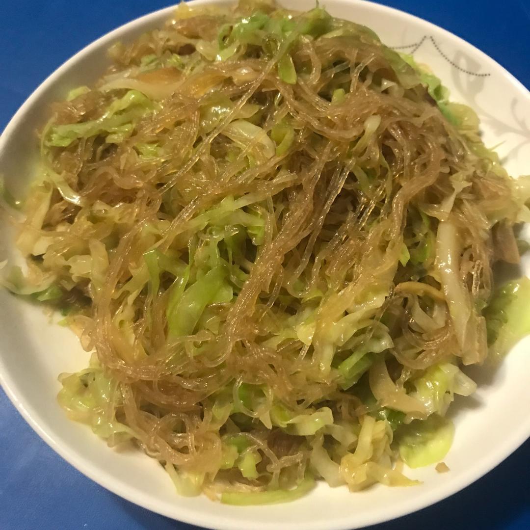 甘蓝炒粉