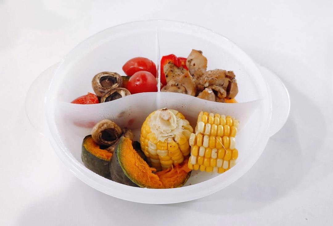 低脂饱腹餐‼️鸡胸肉烤时蔬🔥好吃不怕胖