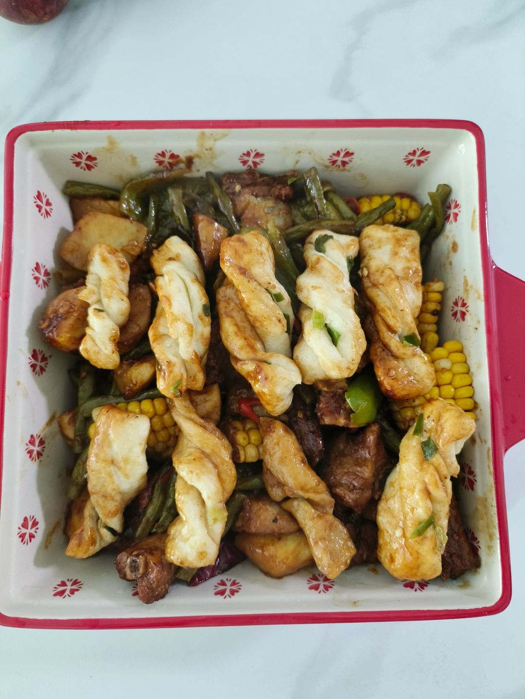 排骨豆角焖卷子