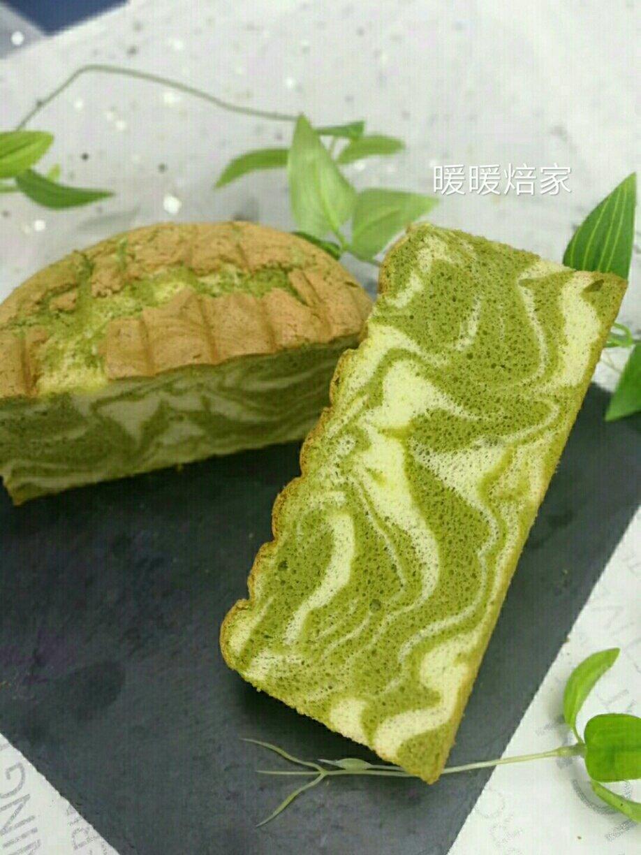 【暖暖焙家】青汁大理石戚风，春季养生系蛋糕