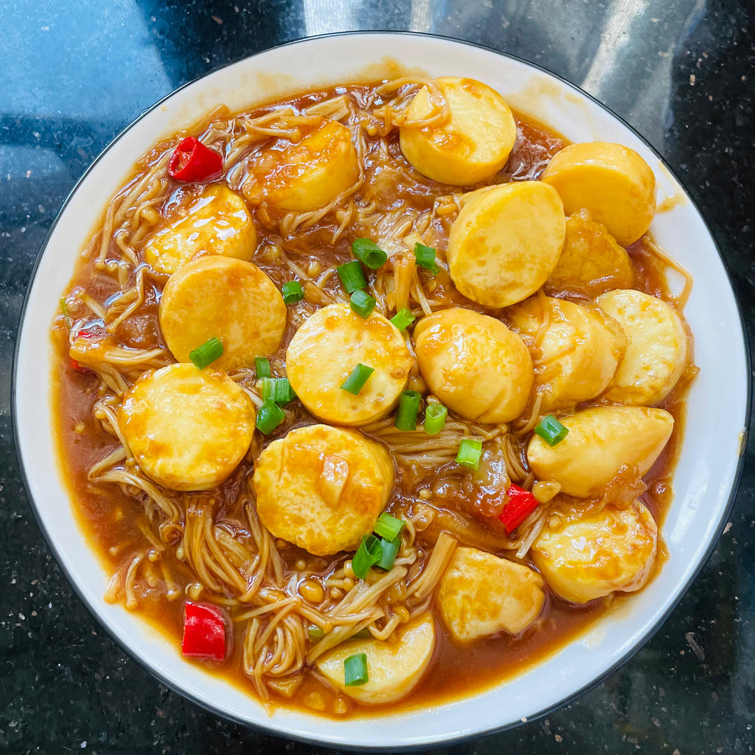 金针菇日本豆腐煲制作方法 方便又好吃 下饭菜 全家喜欢 做法简单