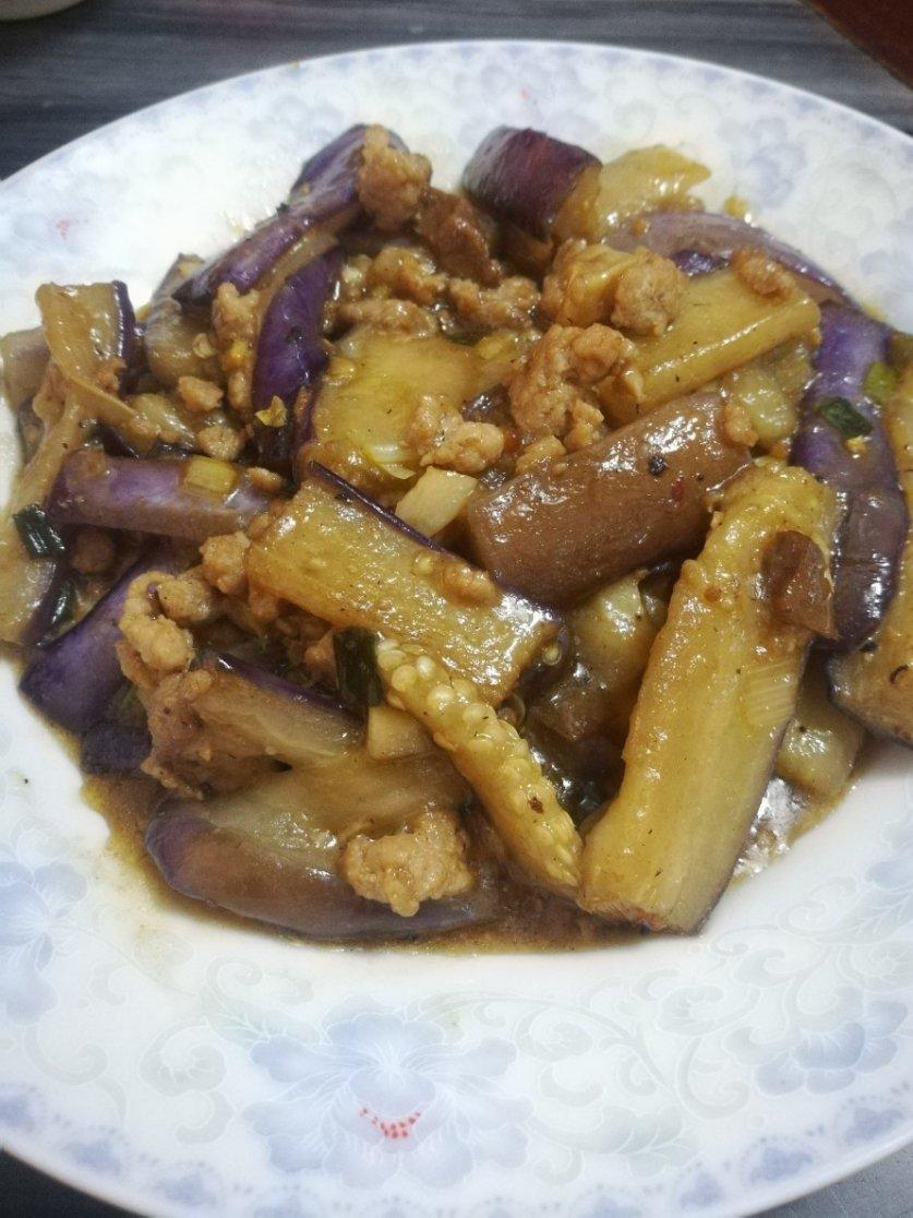 红烧肉沫茄子