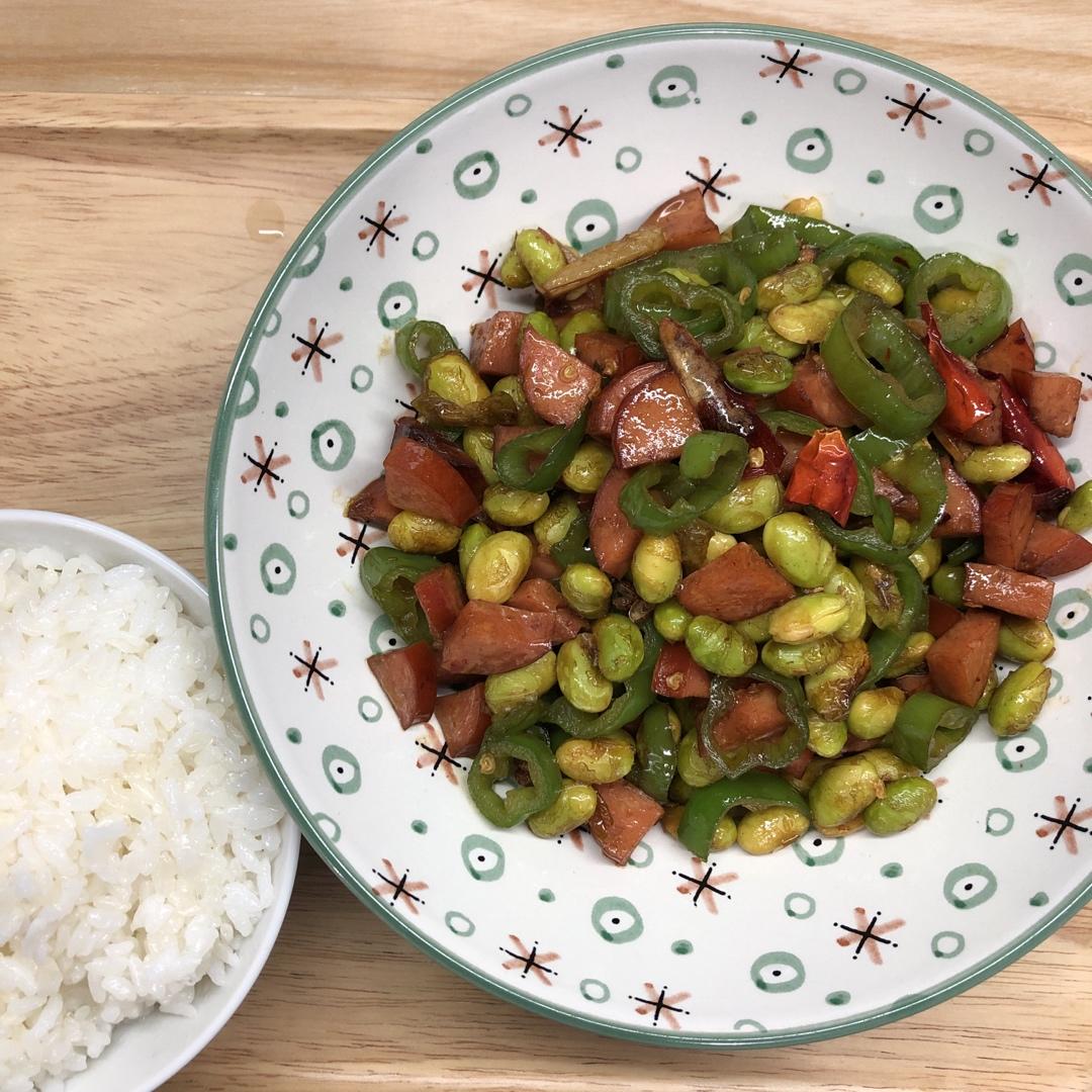 小希麻麻-快手菜毛豆米炒辣椒