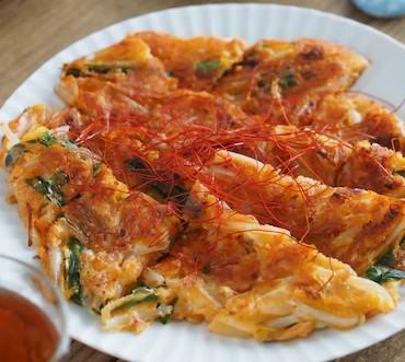 韩国泡菜煎饼的做法