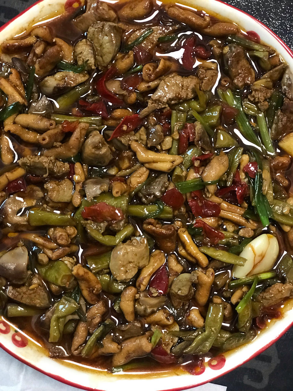 爆炒香辣鸡杂