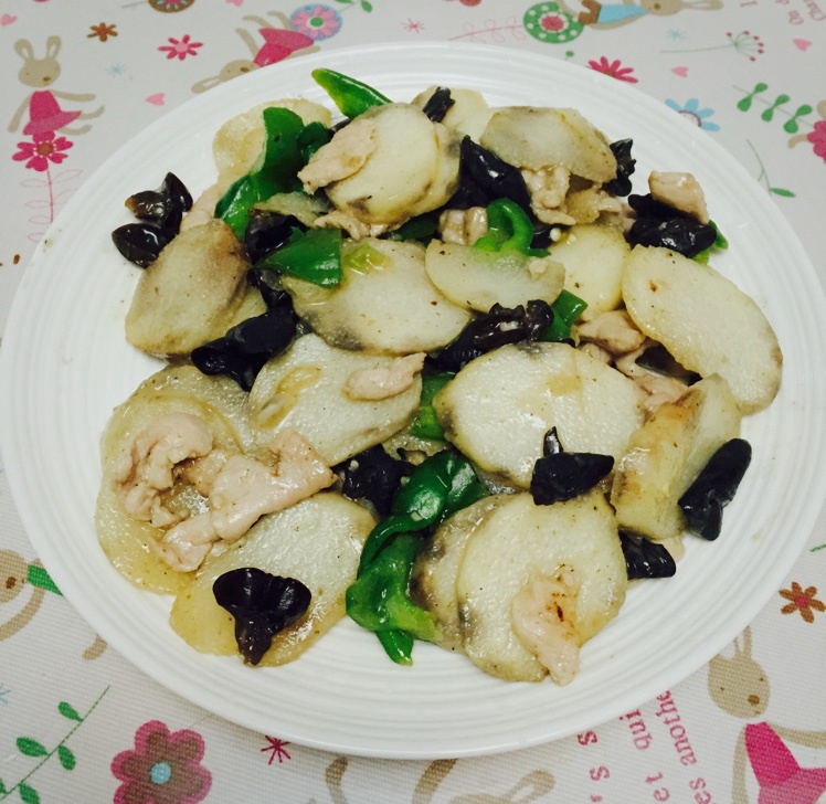 肉片炒山药