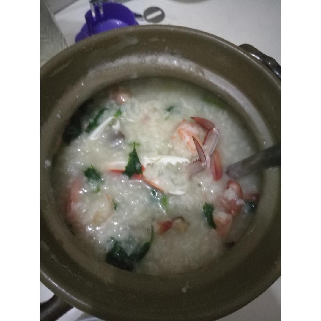 鲜虾砂锅粥