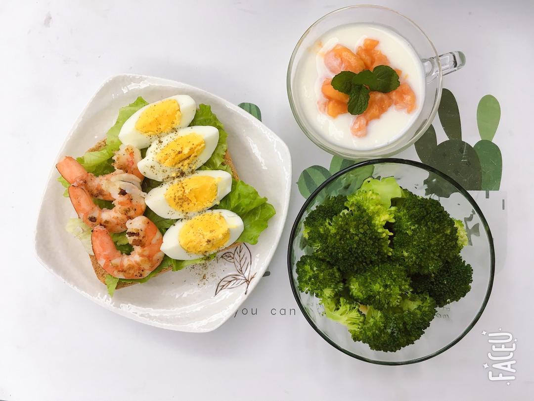 （我的减脂早餐5）开放式三明治的做法