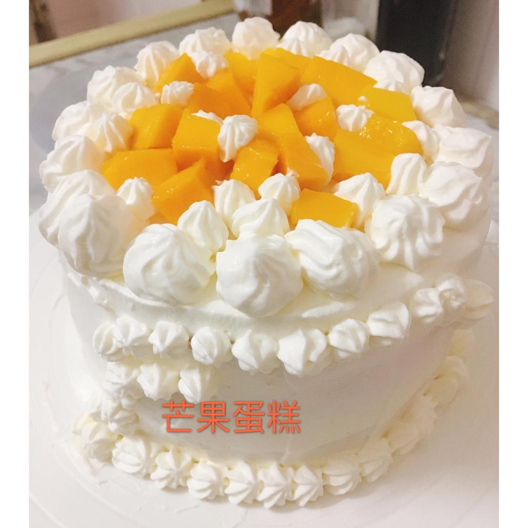 6寸芒果戚风千层蛋糕