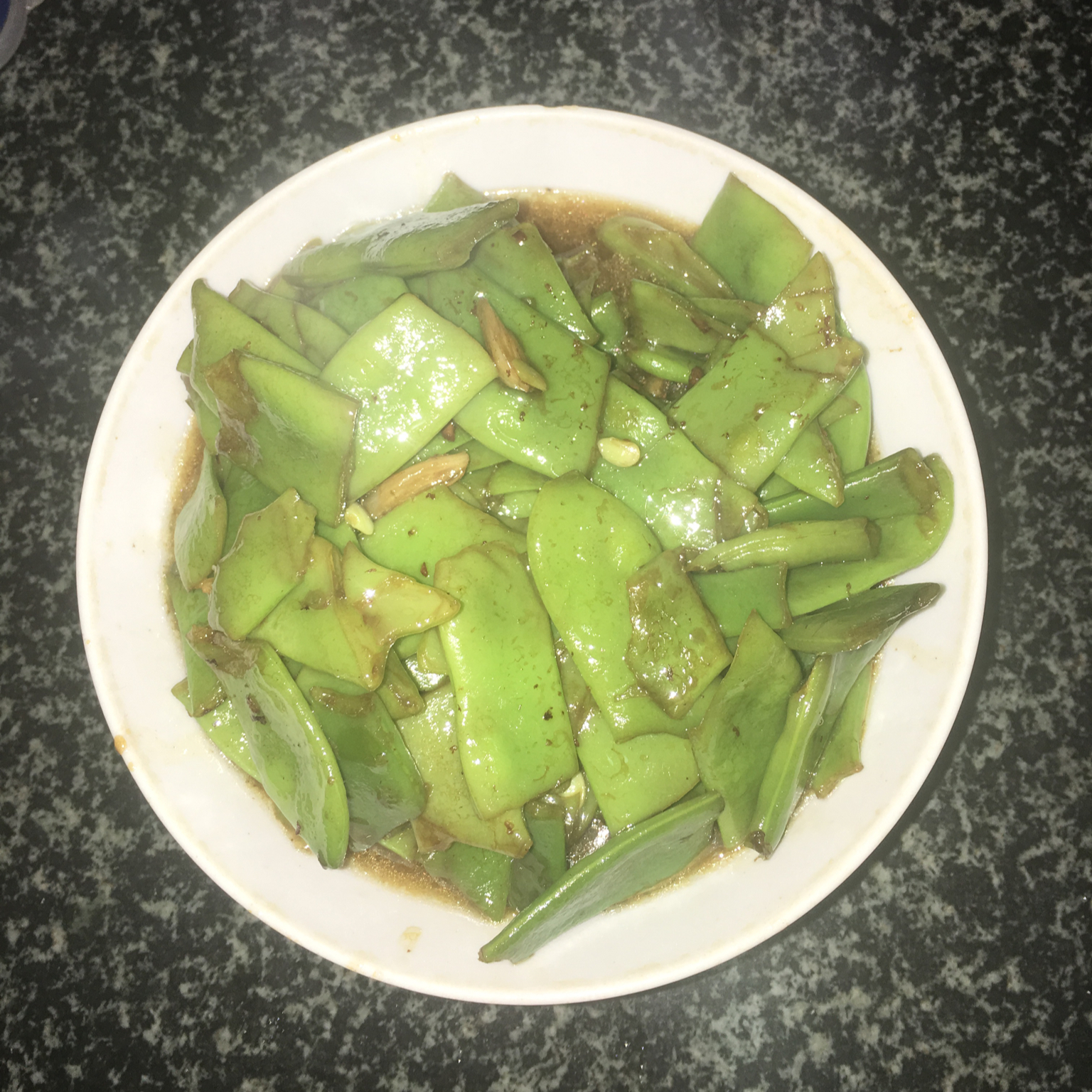 家常肉丝炒扁豆