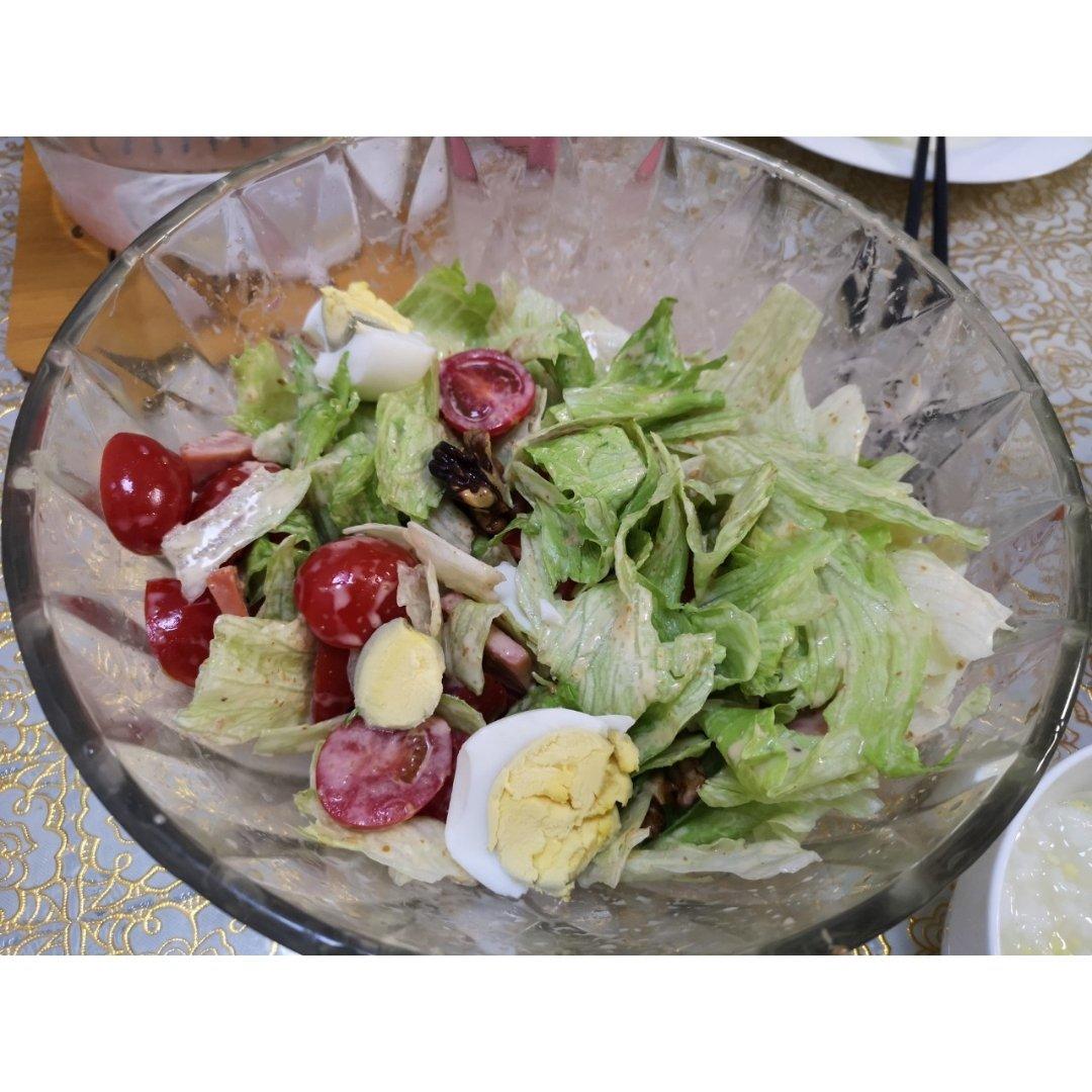 蔬菜火腿沙拉