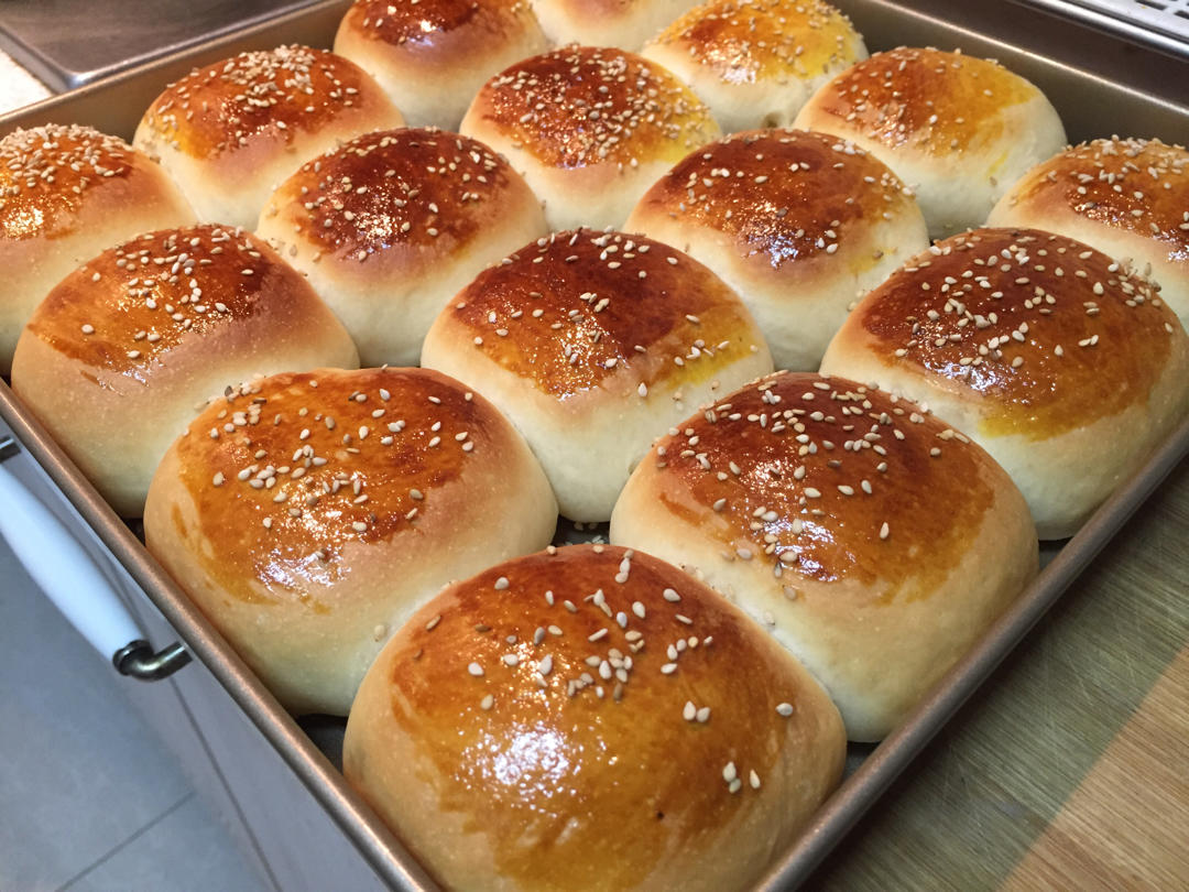 鲜奶油小餐包（一次发酵）
