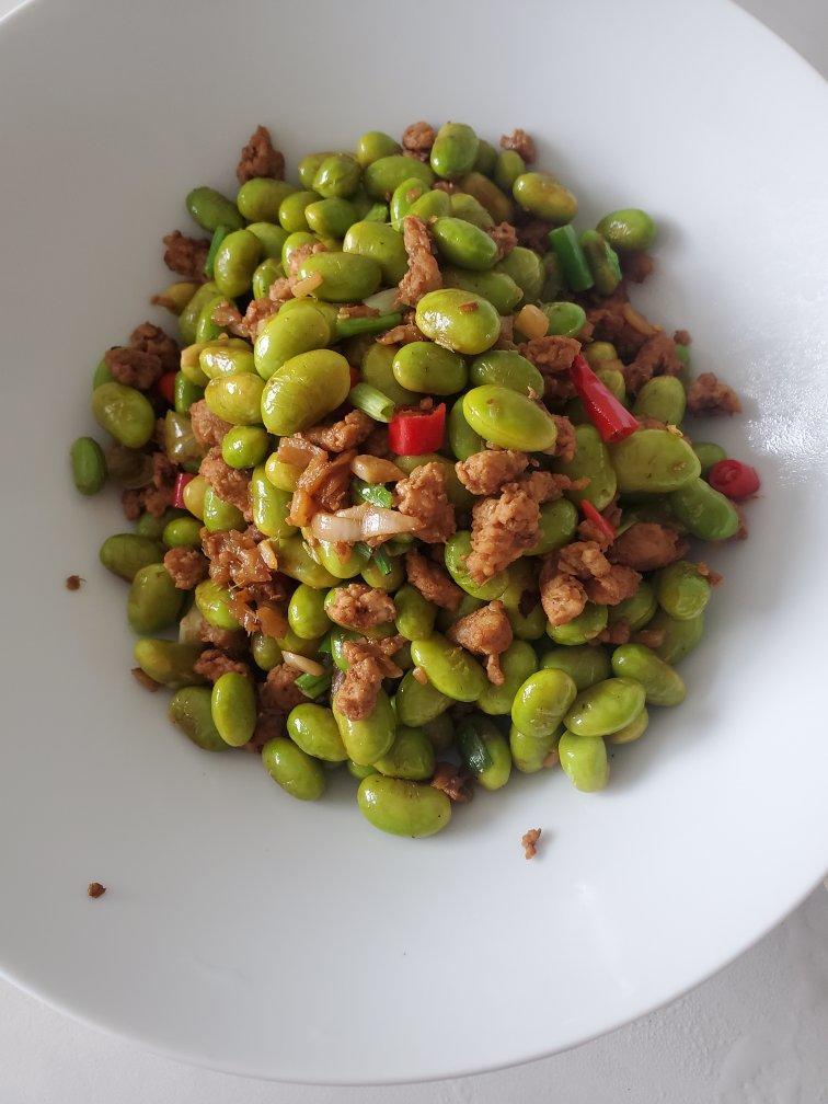 家常菜肉沫毛豆