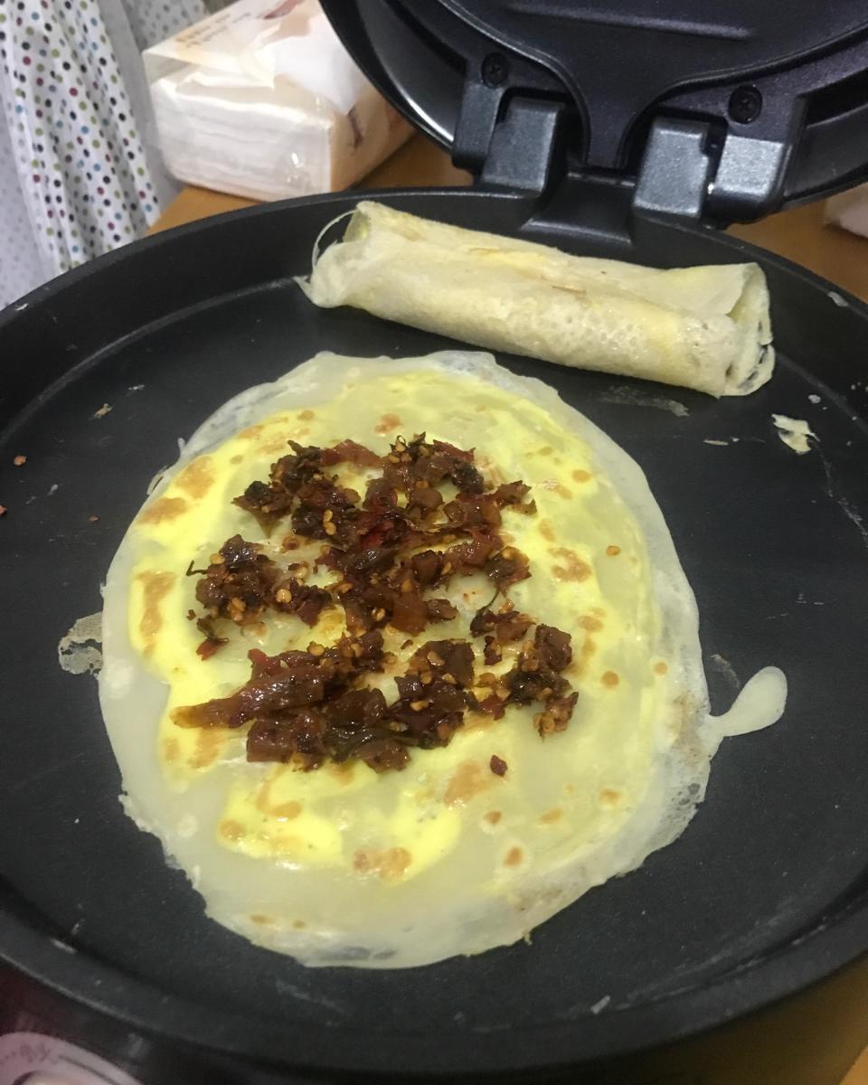 绿豆面煎饼果子(电饼铛)