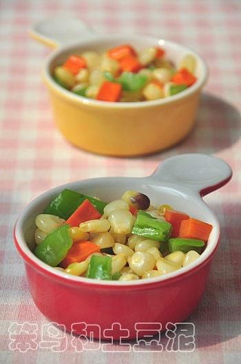 糯玉米炒辣椒的做法