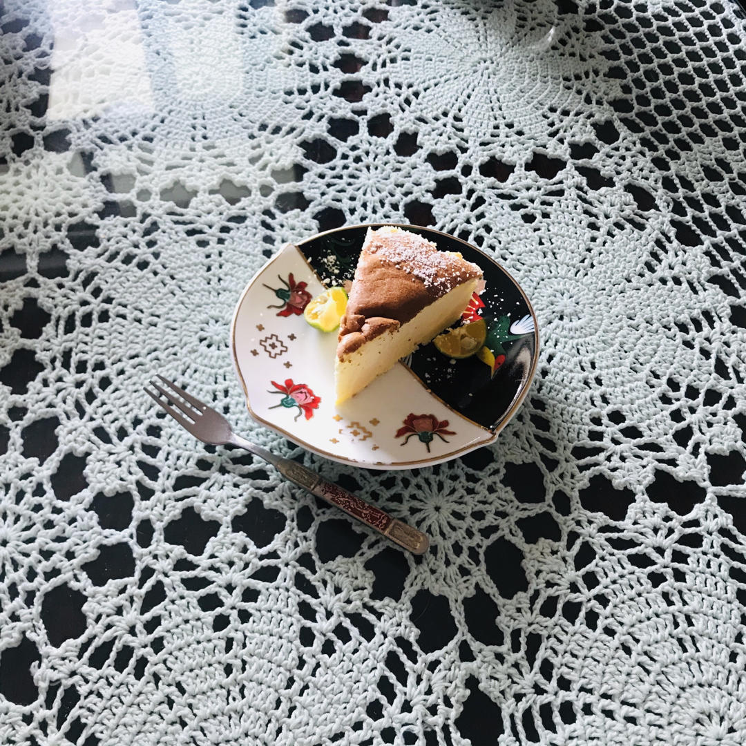 用平底锅给芝士蛋糕表面上色【适用于戚风海绵等蛋糕】