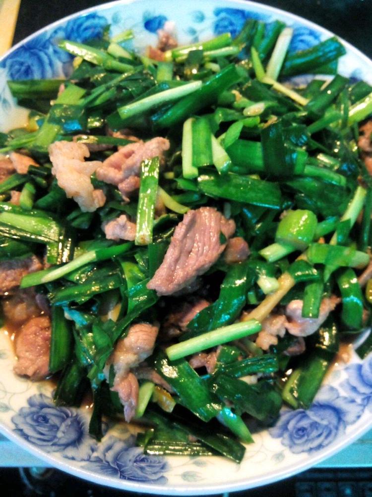 韭菜炒肉丝