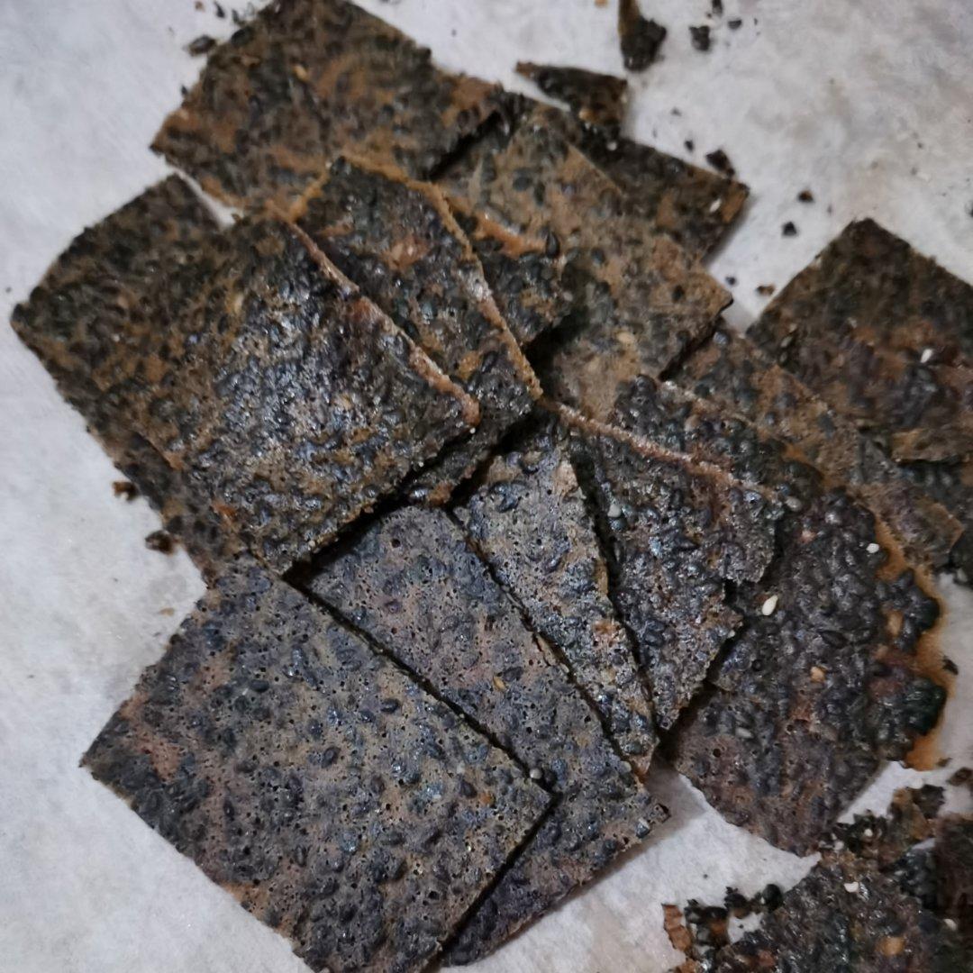 芝麻薄脆饼干，一步操作，超级简单